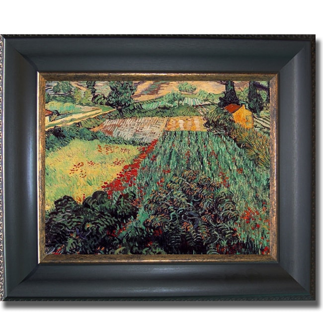 Vincent Van Gogh Field With Poppies Framed Canvas Art Free Shipping   Vincent Van Gogh Field With Poppies Framed Canvas Art L14488252 