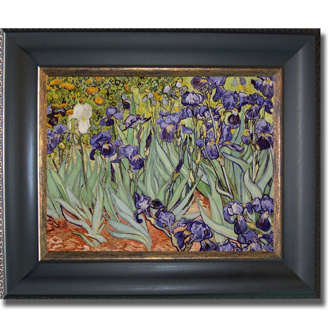 Shop Vincent Van Gogh 'Irises' Large Framed Canvas Art - On Sale - Free ...