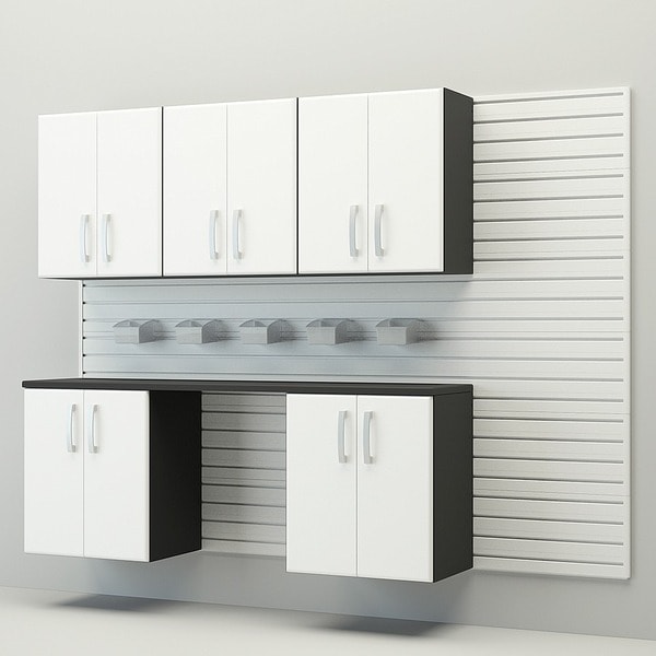 Shop Flow Wall 7piece Workstation Free Shipping Today Overstock