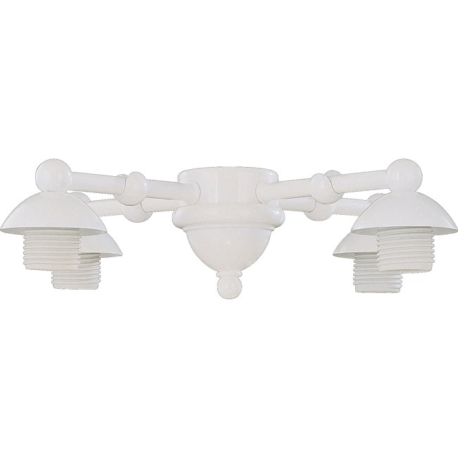 Four Light White Ceiling Fan Light Kit   14488386  