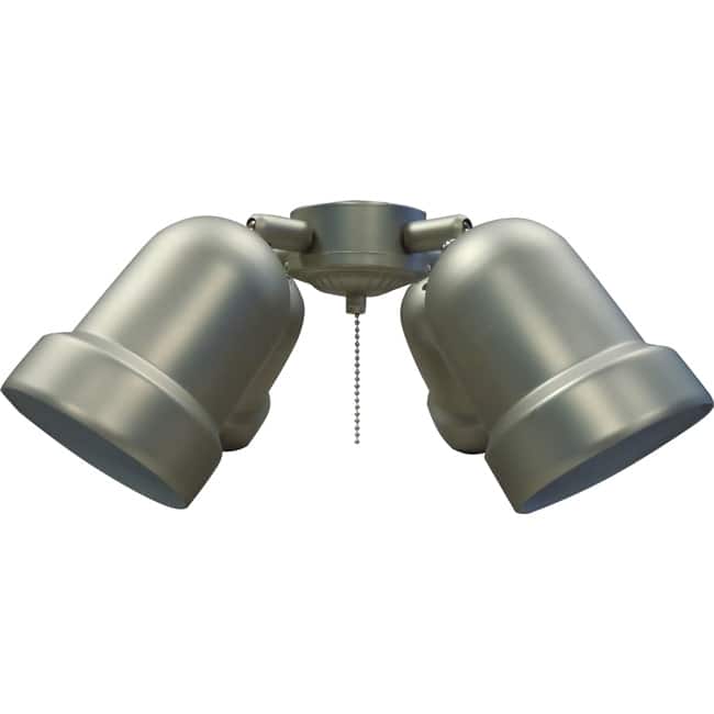 Pewter-Finish Four-Light Ceiling Fan Light Kit