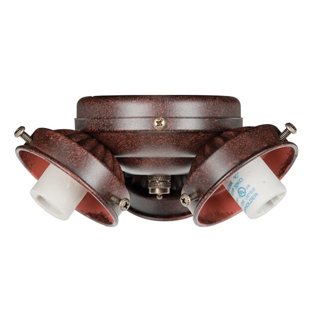 Three Light Ceiling Fan Light Kit with Rubbed Bronze Finish