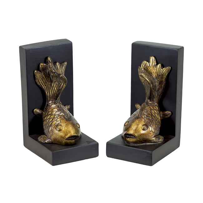 Resin Koi Bookend Set