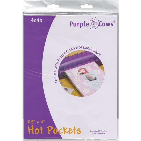 Hot Pockets Laminating Pouches 20/Pkg-8.5"X11" For PC3020 & PC3027