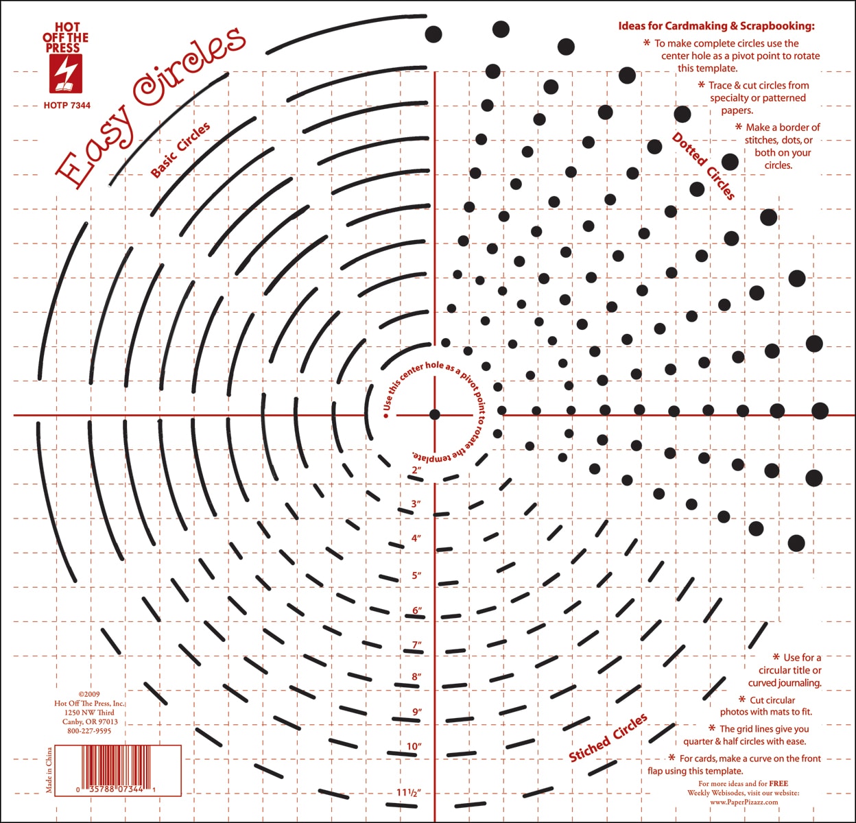 Hot Off The Press Templates 12x12 easy Circles