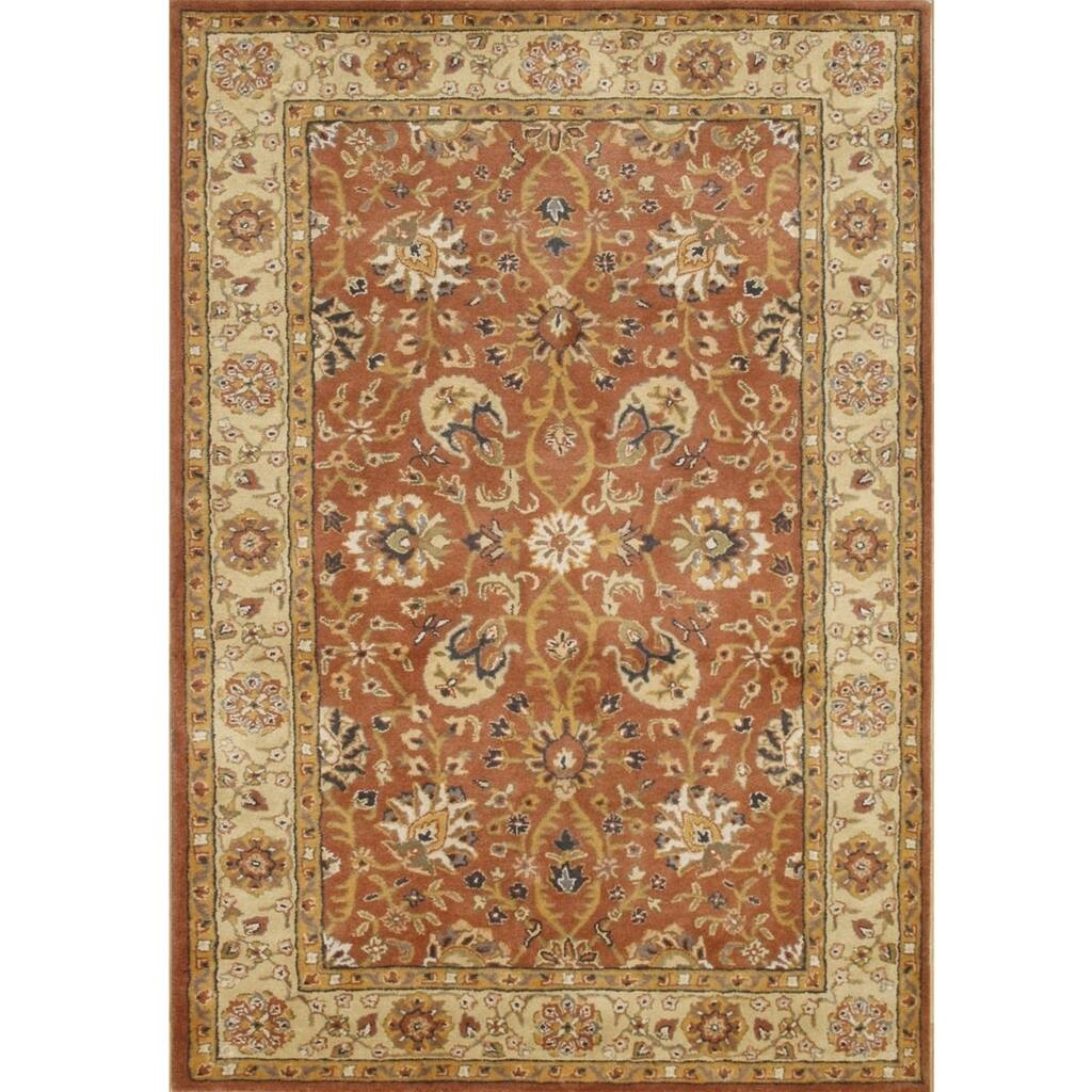 Alliyah Handmade TajMahal Orange New Zealand Blend Wool Rug - 8' x 10'
