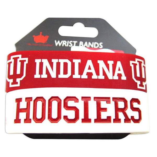 Indiana Hoosiers Rubber Wrist Band (Set of 2)