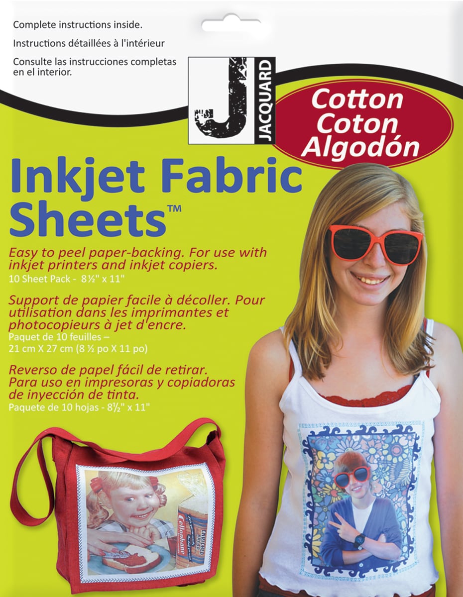 Inkjet Fabric Sheets 8 1/2x11 10/pkg
