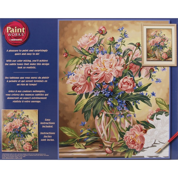 Paint By Number Kit 16X20 Peony Floral   14491897  