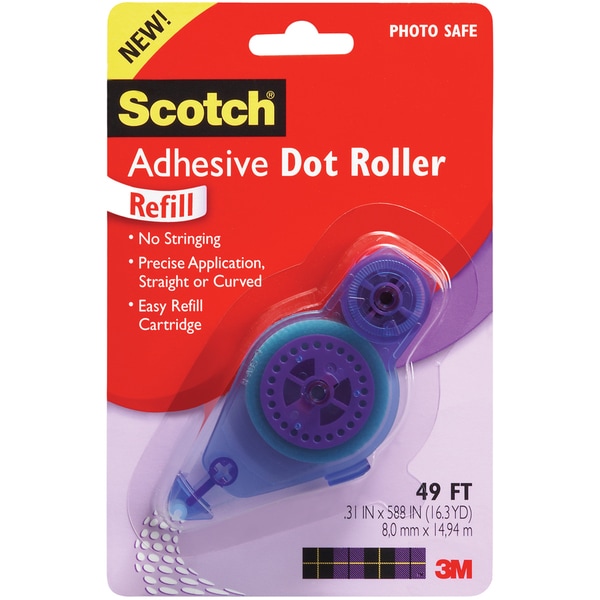 Scotch 3M Adhesive Dot Roller Refill-.31"X49ft