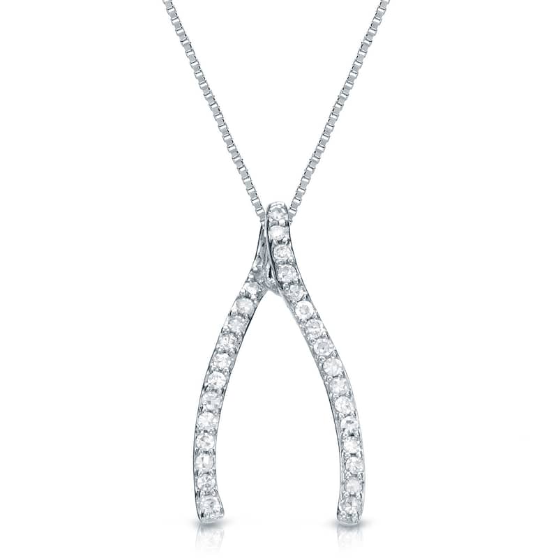 Auriya 14k Gold 1/8ct TDW Diamond Fashion Necklace (G-H, I1-I2)