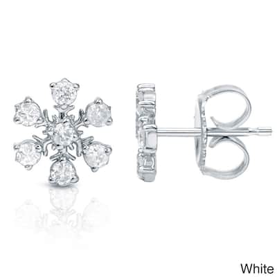 Auriya 1/10 to 1/3ctw Snowflake Diamond Stud Earrings10k Gold (H-I, I1-I2)
