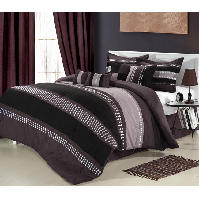 Castle Rock Purple 12-piece Bed in a Bag with Sheet Set
