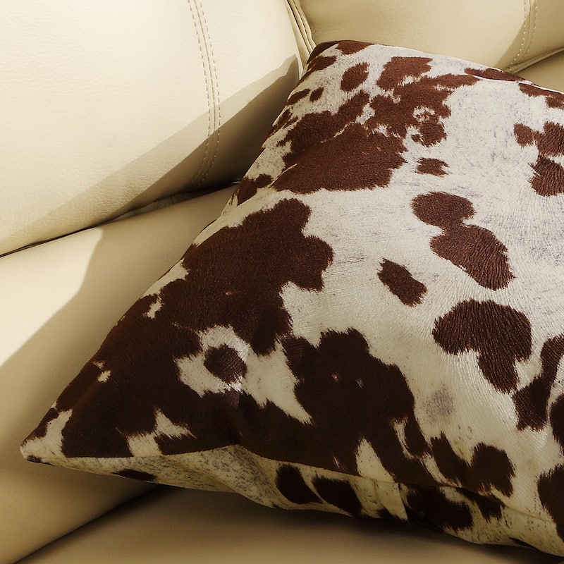 Decor Cow Hide Print 18 Inch Throw Pillow by iNSPIRE Q Bold (set of 2)