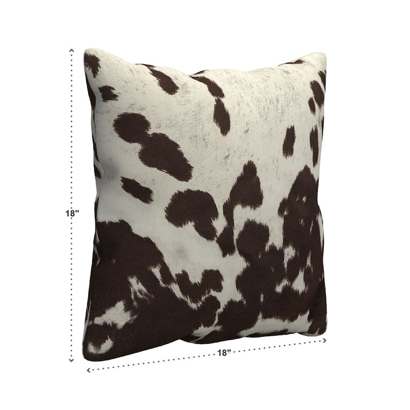 Decor Cow Hide Print 18 Inch Throw Pillow by iNSPIRE Q Bold (set of 2)