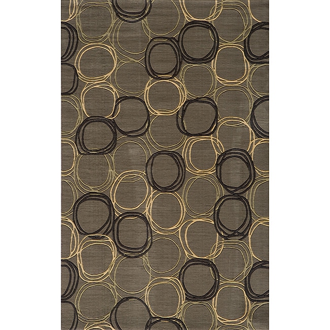 Soho Circles Wool Rug (5 X 8)