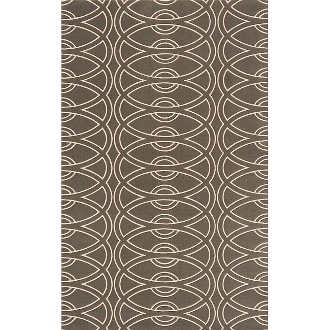 Power loomed Soho Chic Grey Wool Rug (20 X 30)