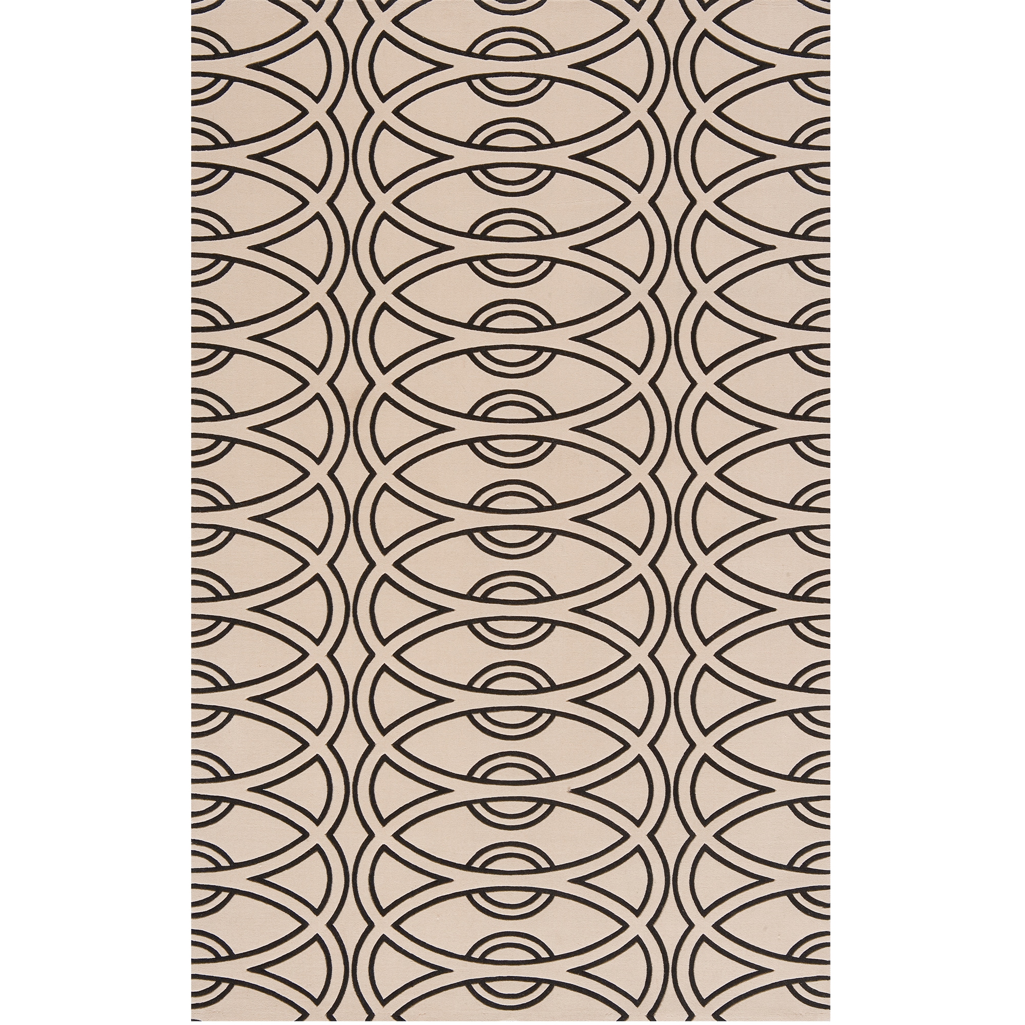 Power loomed Soho Chic Ivory Wool Rug (30 X 50)