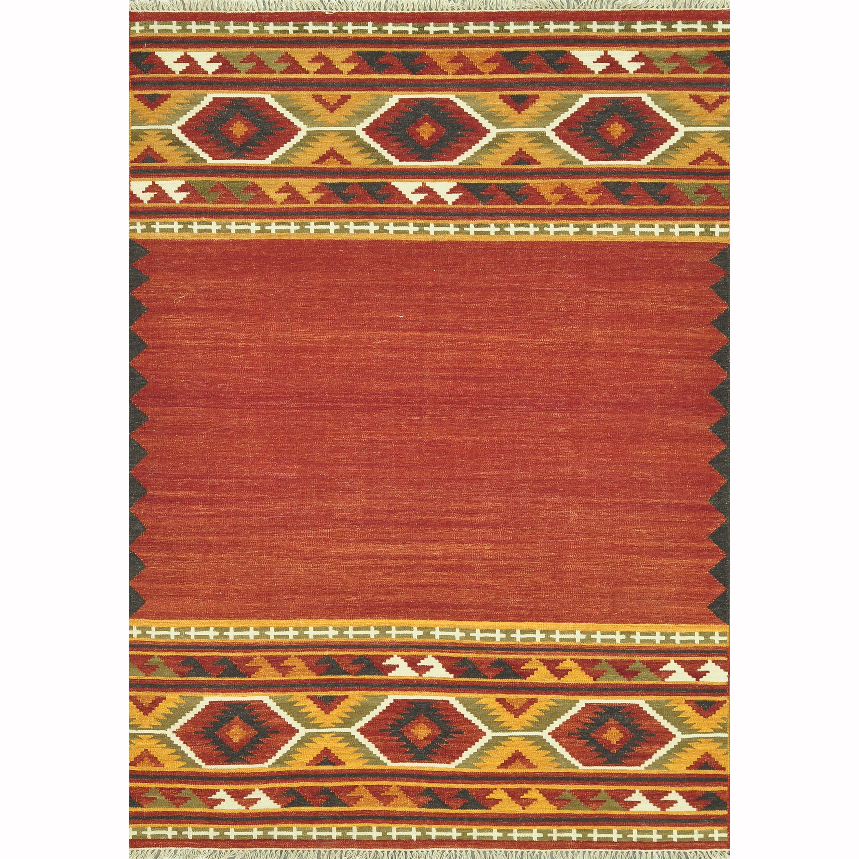 Hand woven Cordova Red/ Gold Rug (5 X 76)
