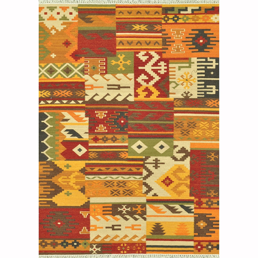 Hand Woven Cordova Multi/ Patch Rug