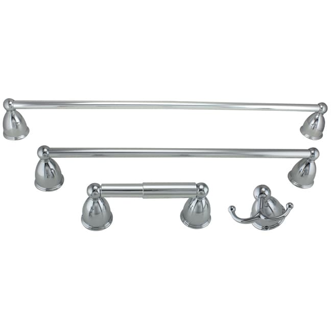 Aqueous Polished Chrome finished Metal Bath Acessory Kit