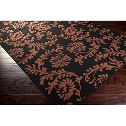 Kassel Russet Floral Indoor/Outdoor Rug (7'6 x 10'9) Surya 7x9   10x14 Rugs