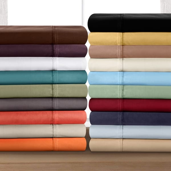 Superior Vibrant Solid Wrinkle Resistant Brushed Microfiber Sheet Set
