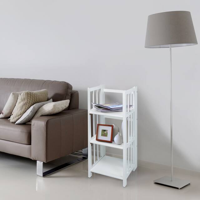3-Shelf Folding 14-inch Wide Bookcase
