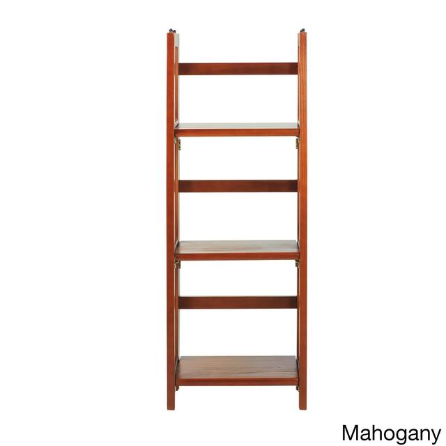 3-Shelf Folding 14-inch Wide Bookcase