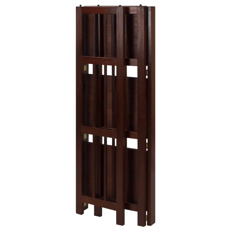 3-Shelf Folding 14-inch Wide Bookcase