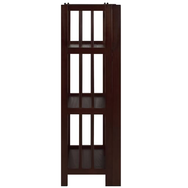 3-Shelf Folding 14-inch Wide Bookcase