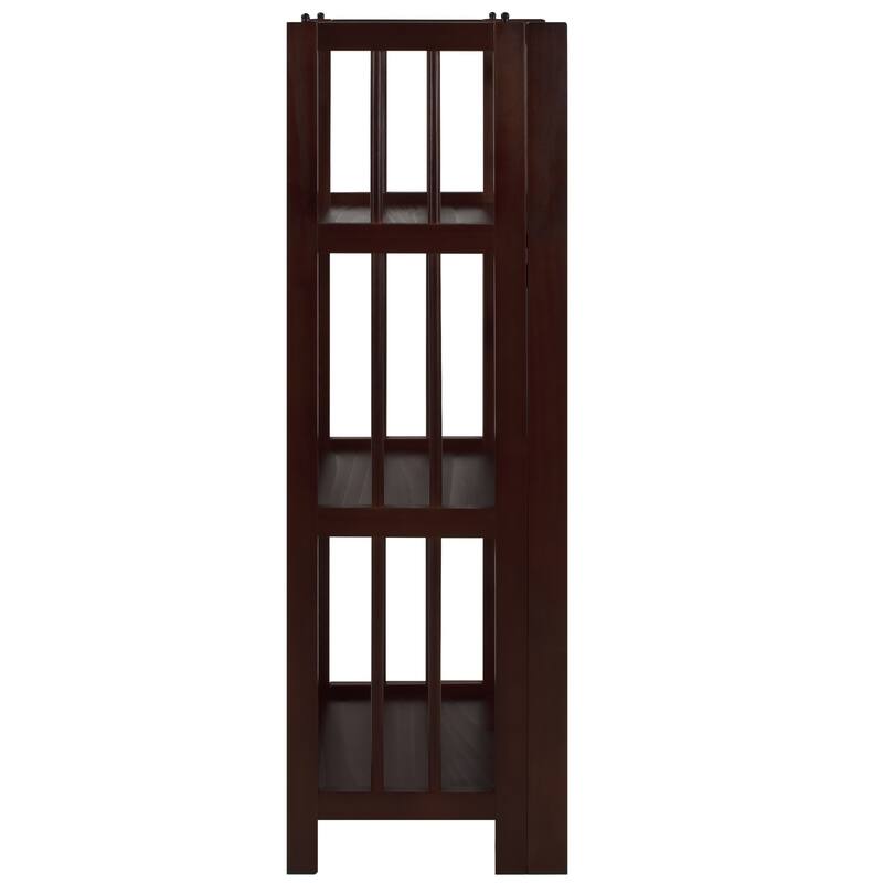 3-Shelf Folding 14-inch Wide Bookcase