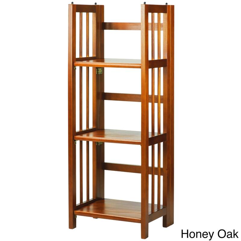 3-Shelf Folding 14-inch Wide Bookcase
