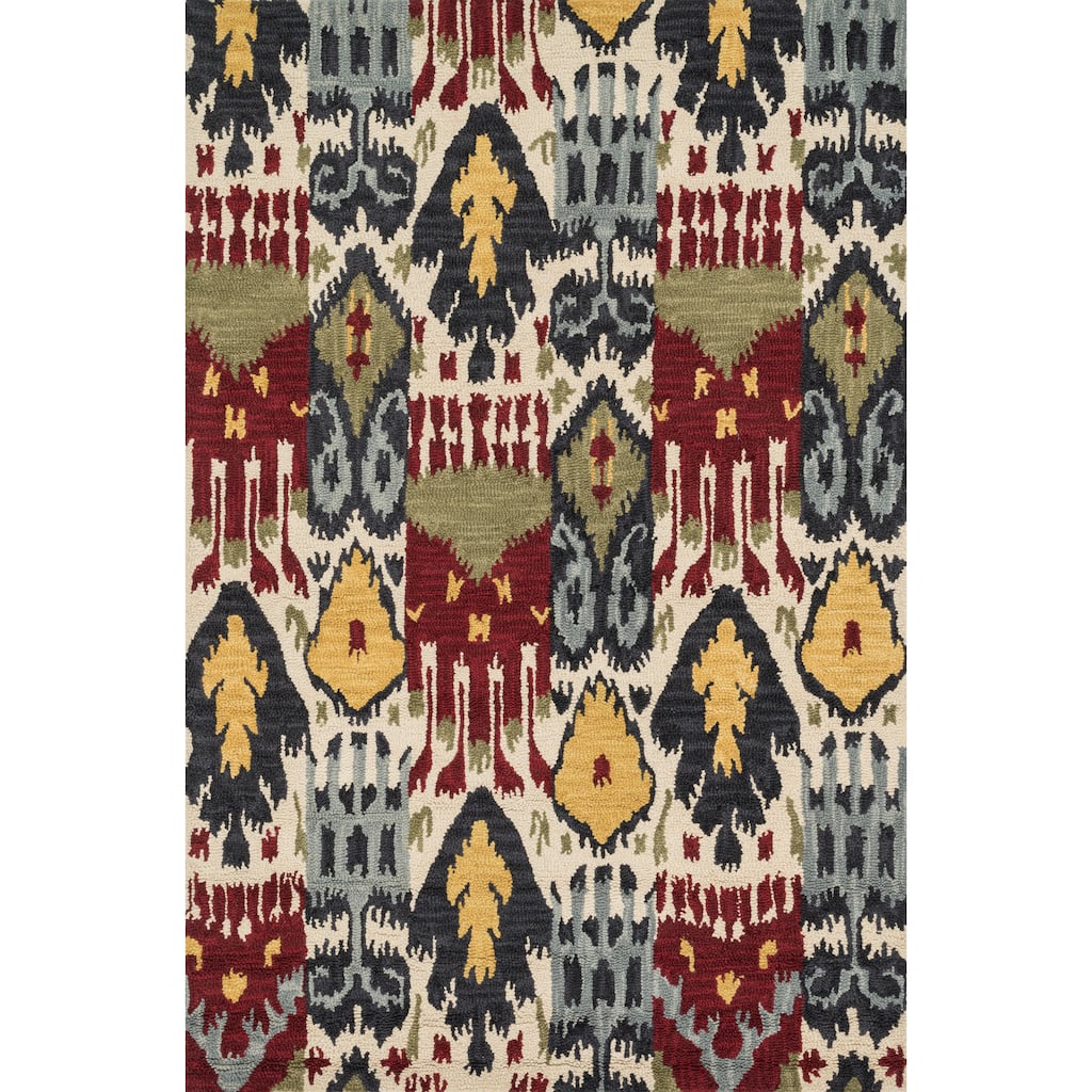 Hand-tufted Montague Ivory/ Multi Wool Rug