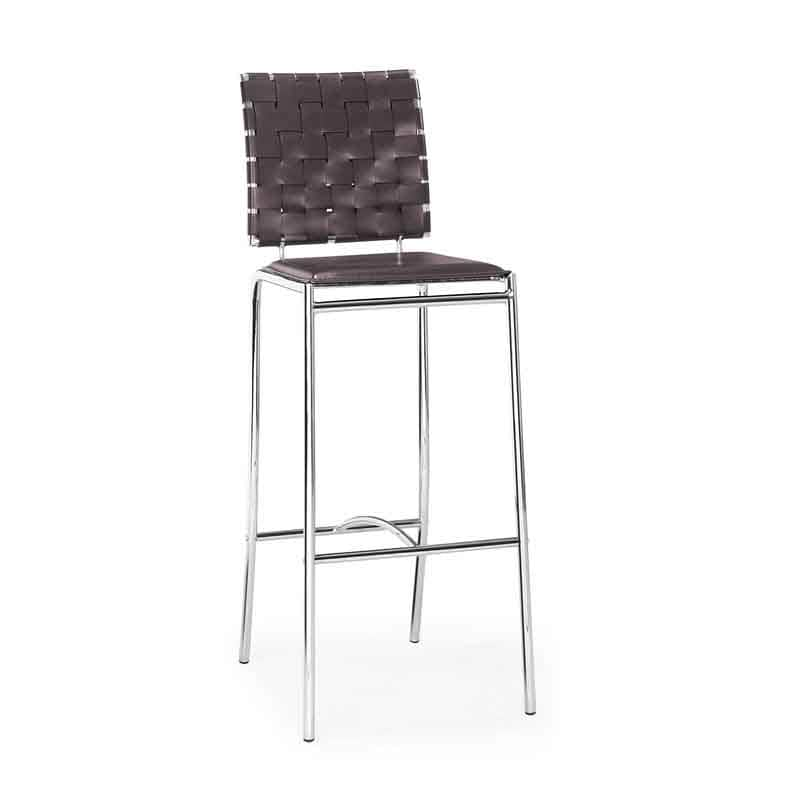 Criss Cross Espresso Bar Chair (set Of 2)