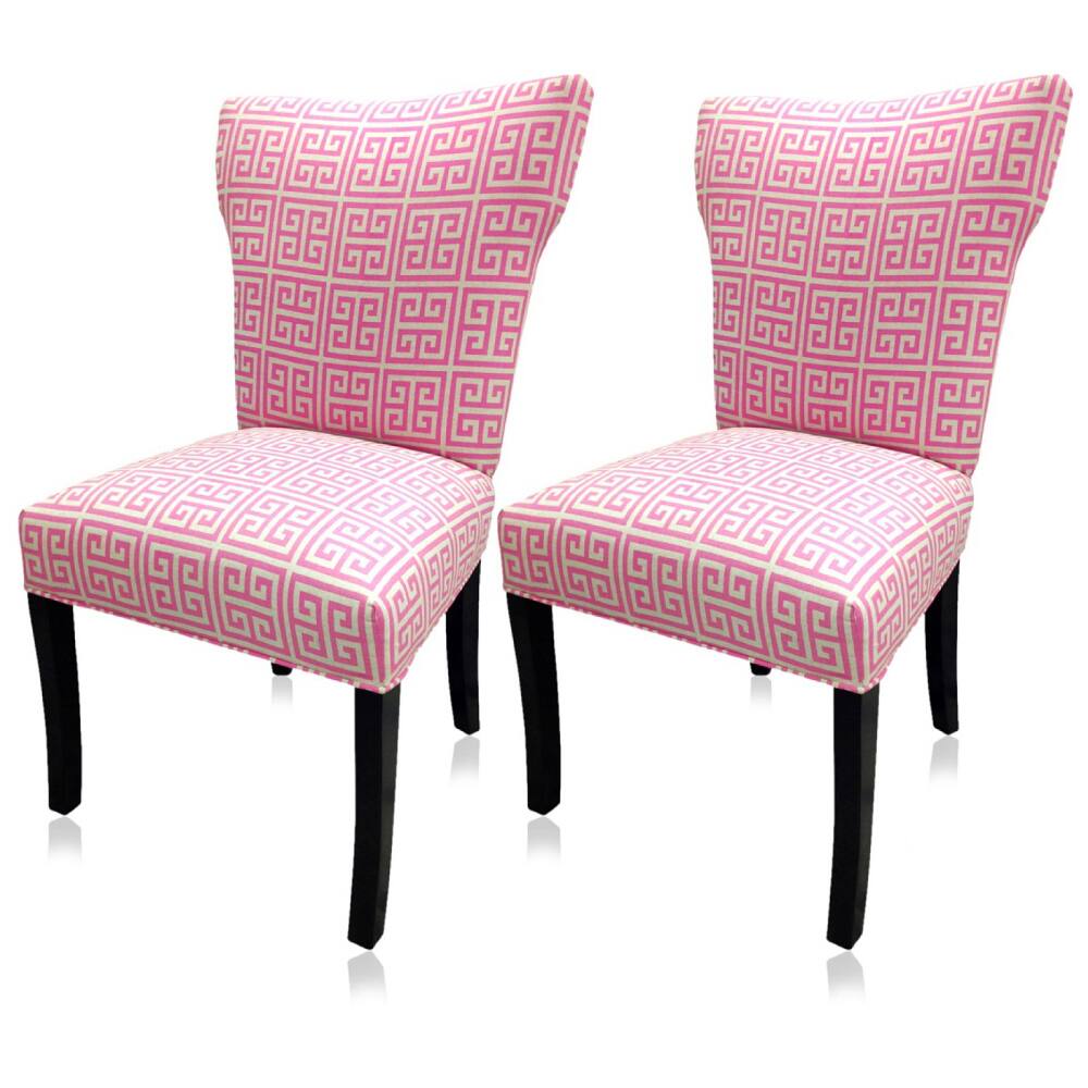 Sole Designs Pinky Chain Wingback Chairs (Set of 2)