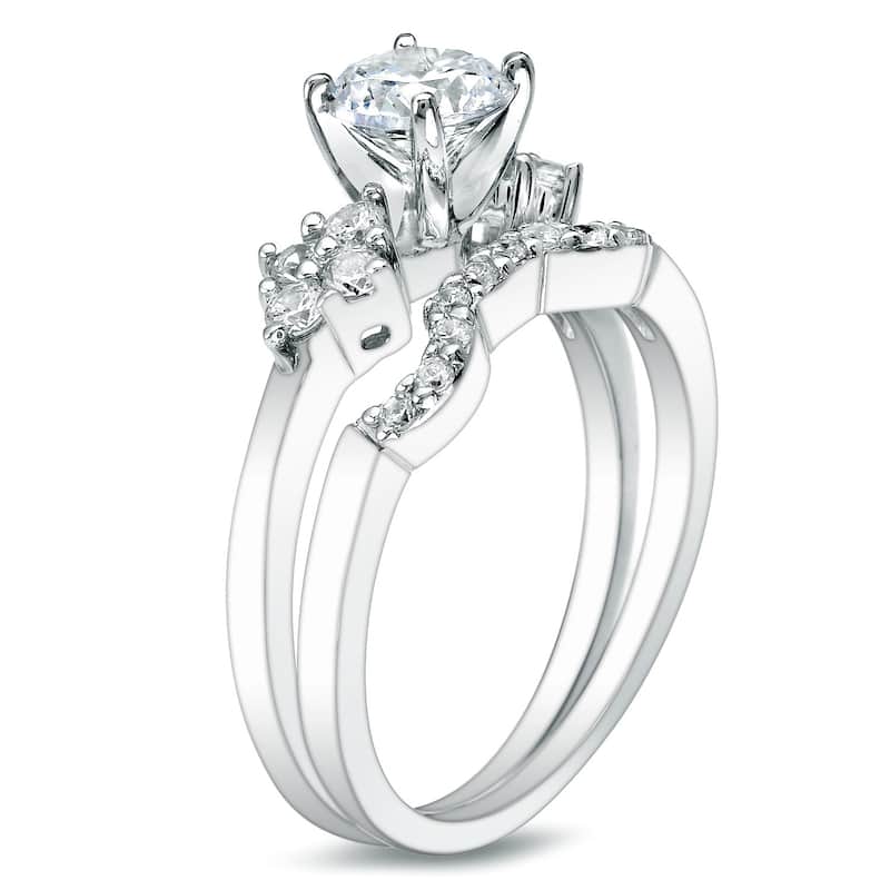Auriya 14k Gold 1ctw Certified Round Diamond Bridal Ring Set (J-K, I1-I2)
