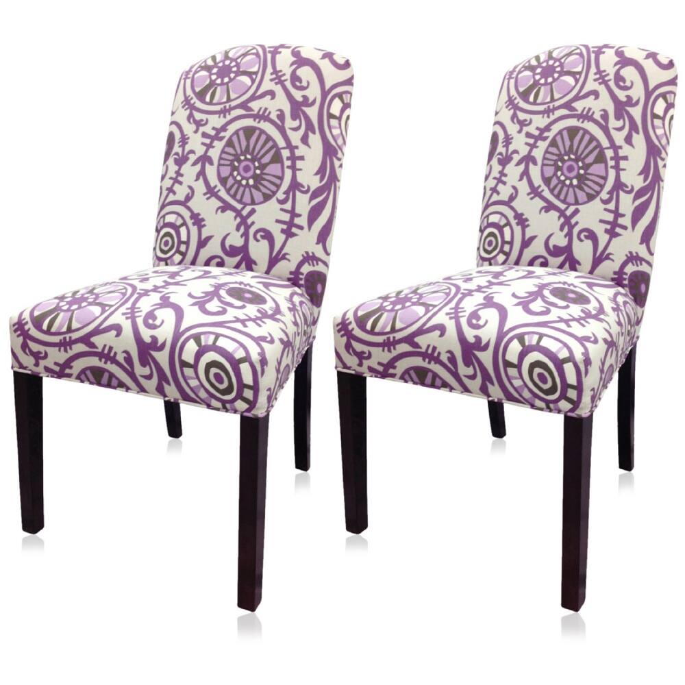 Sole Designs Purple Passion Camelback Chair (Set of 2)