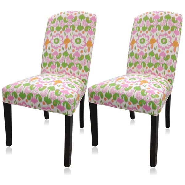 Sole Designs Daisy Flora Camelback Chairs (Set of 2) Sole Designs Dining Chairs