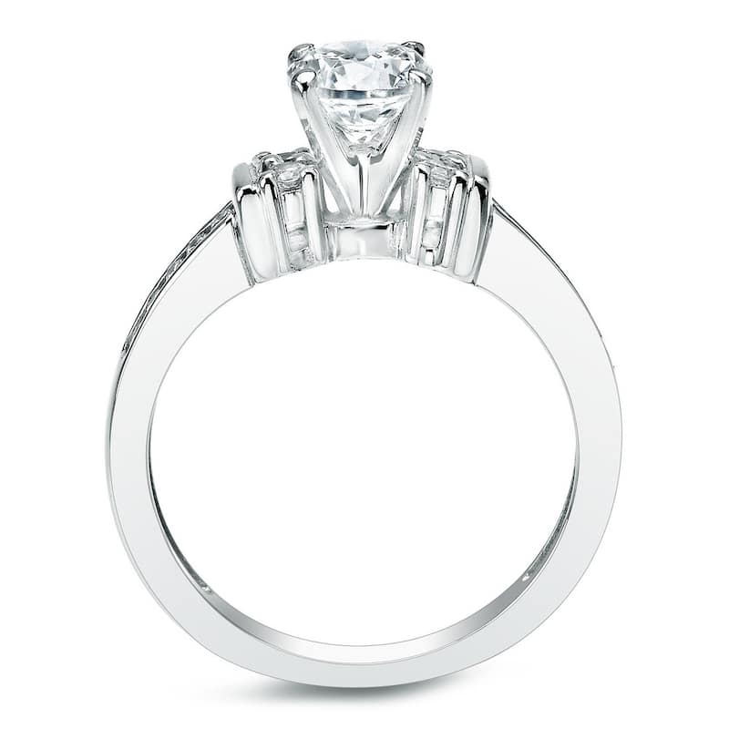 Auriya 1ct TDW Round Diamond Engagement Ring Set 14k Gold