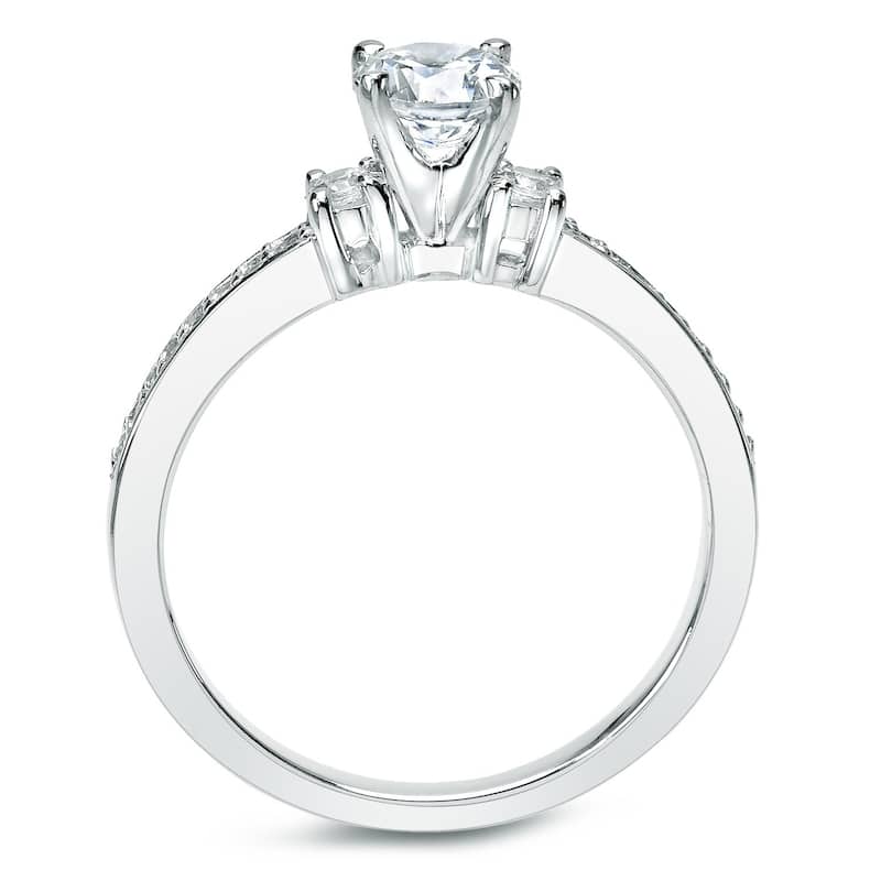 Auriya 14k Gold 1ctw Round Diamond Engagement Ring Set