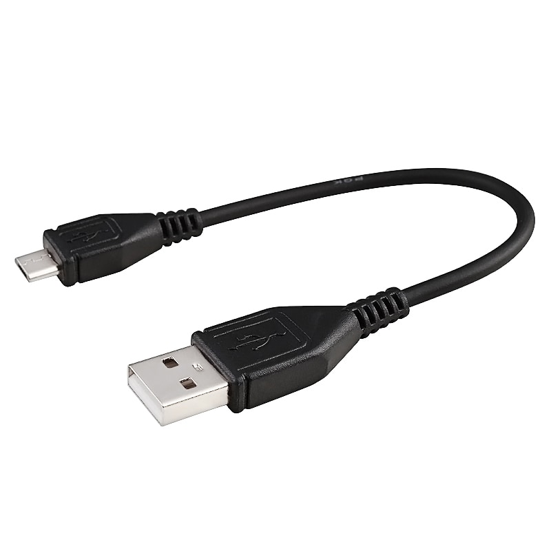 INSTEN 0.6-foot Black Micro USB 2-in-1 Data Charging Cable