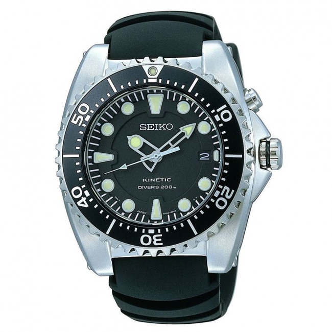 Seiko Men's Kinetic Dive Watch - 14497331 - Overstock.com Shopping ...