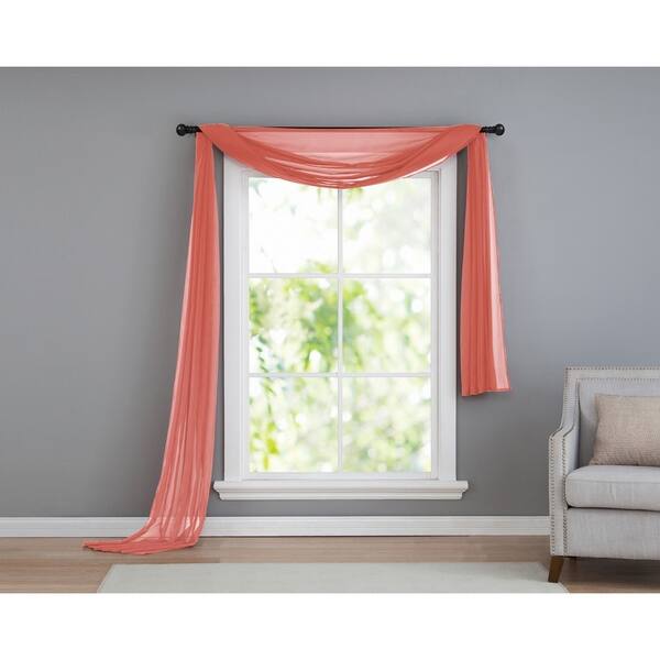 Shop Vcny Infinity Sheer Window Scarf Valance 54 X 216 On
