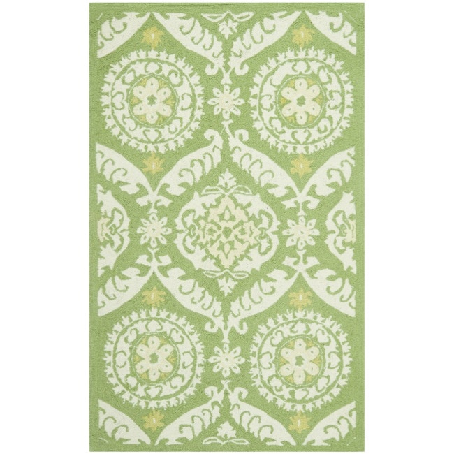 Hand hooked Chelsea Heritage Green Wool Rug (26 X 4)