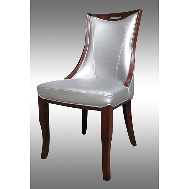 Lexington Silver Leather Dining Chairs (set Of 2)