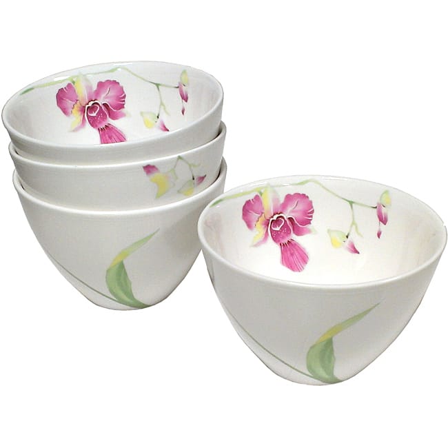 Red Vanilla Leilani Coupe Rice/ Fruit Bowls (Set of 4)