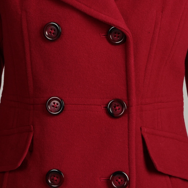 london fog red wool coat