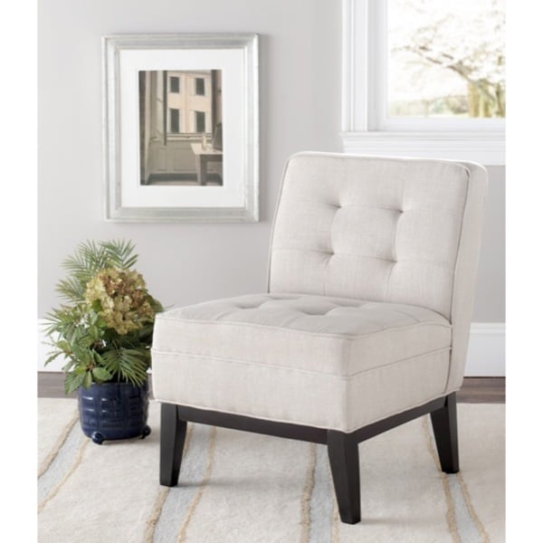 Shop Safavieh Gramercy Beige Armless Club Chair - 22.4" x ...