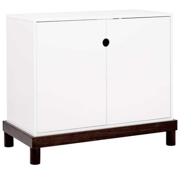 slide 2 of 2, Olivia 2-door Espresso and White Modern Changer